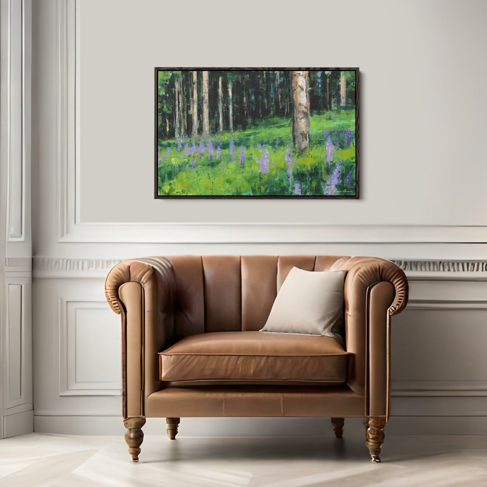 Purple Lupines Among the Pines