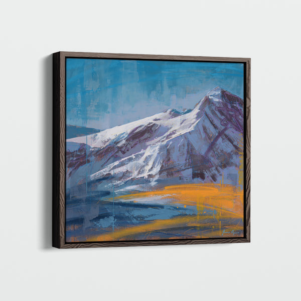 Touching the Sky – James Ayers Abstract Mountain Painting, 30x30